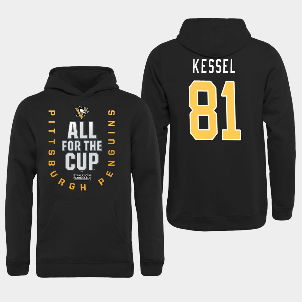Men NHL Pittsburgh Penguins #81 Kessel black All for the Cup Hoodie->more nhl jerseys->NHL Jersey